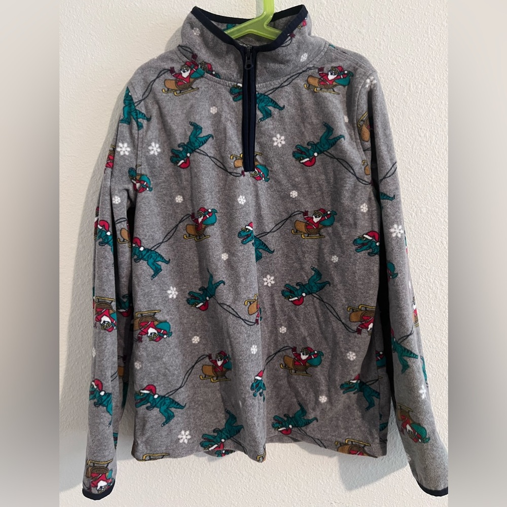 Boys Christmas themed pull over fleece